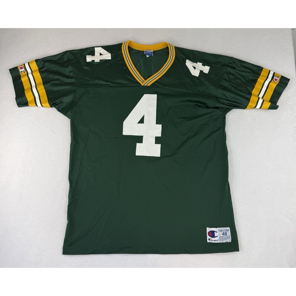 Green Bay Packers Brett Favre #4 Champion Jersey Men's 48‎ NFL Football Vintage